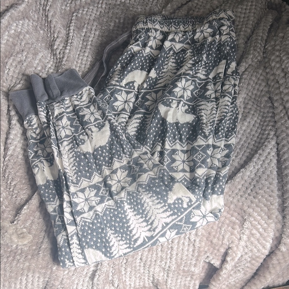 Cozy Gray and White Patterned Pajama Pants